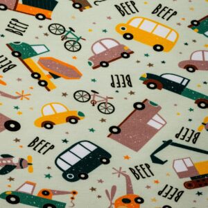 Dresówka z elestanem, druk cyfrowy - 95% cotton, 5% elestan​​